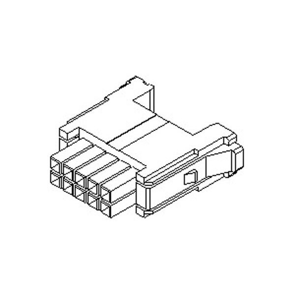 Molex Board Connector, 10 Contact(S), 2 Row(S), Female, 0.118 Inch Pitch, Crimp Terminal, Locking, White 5008131000 - main